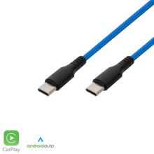 USBCC1 - Cablu incarcare USB C-C, 2,1A, 1m, albastru